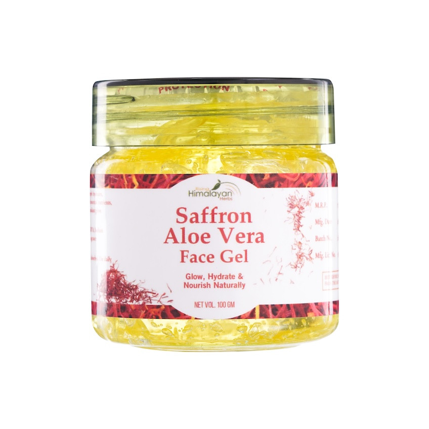 Saffron Aloe Vera Face Gel For Glowing Skin  | Hydrating, Moisturizing, Soothing Skin | Multipurpose Gel
