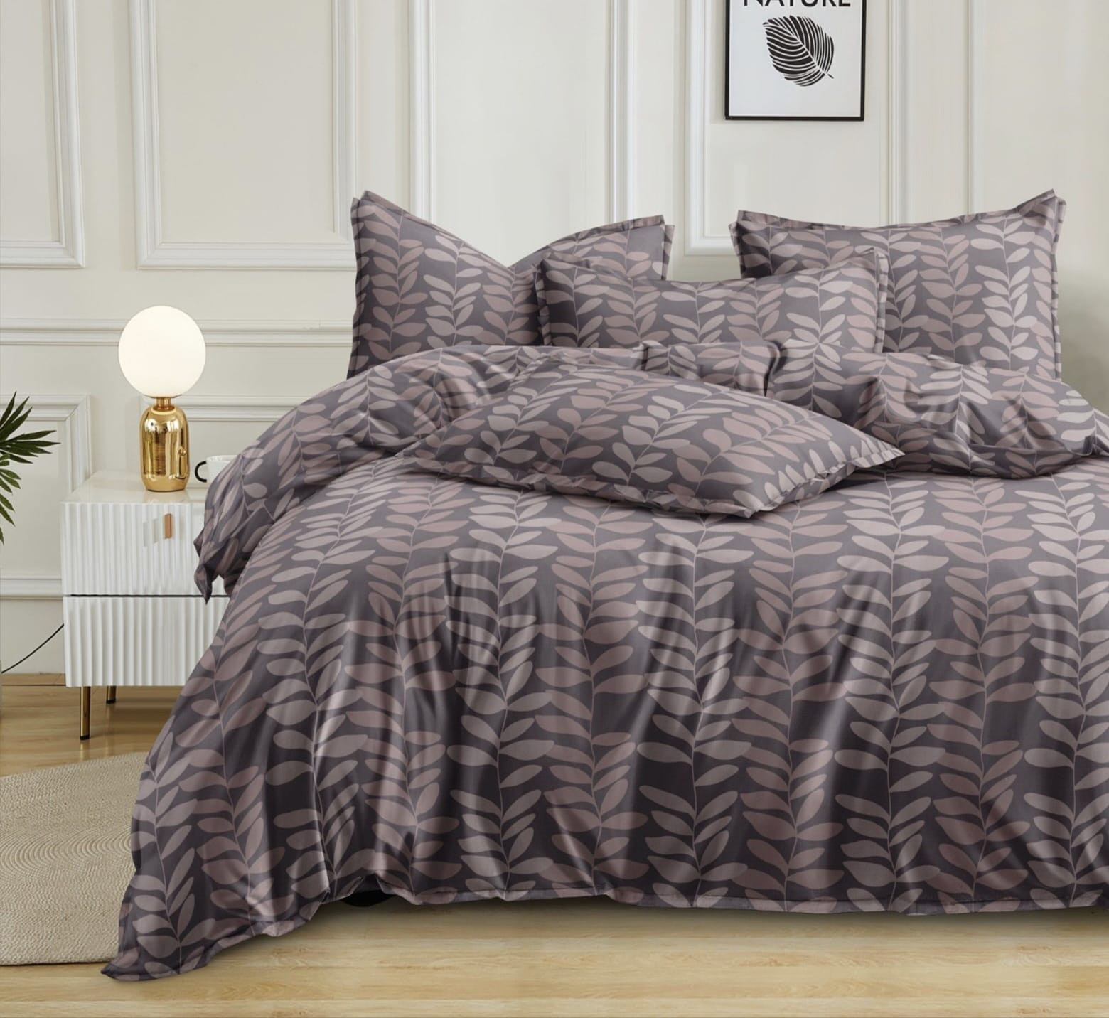 Lysha Glace Cotton Bedsheet with Pillow Cover Set | Glace Cotton Fabric