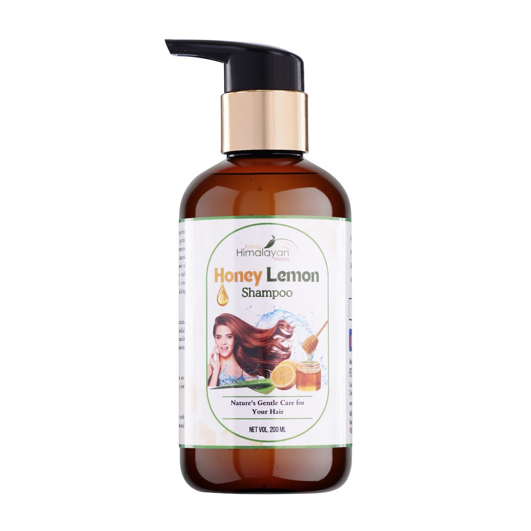 Honey & Lemon Shampoo | Ayurvedic Shampoo for Hair Growth | Reducing Dandruff | SLS & Paraben-Free | Suitable for All Hair Types | Shampoo for Thick & Strong Hair | Improving Hair Shine
