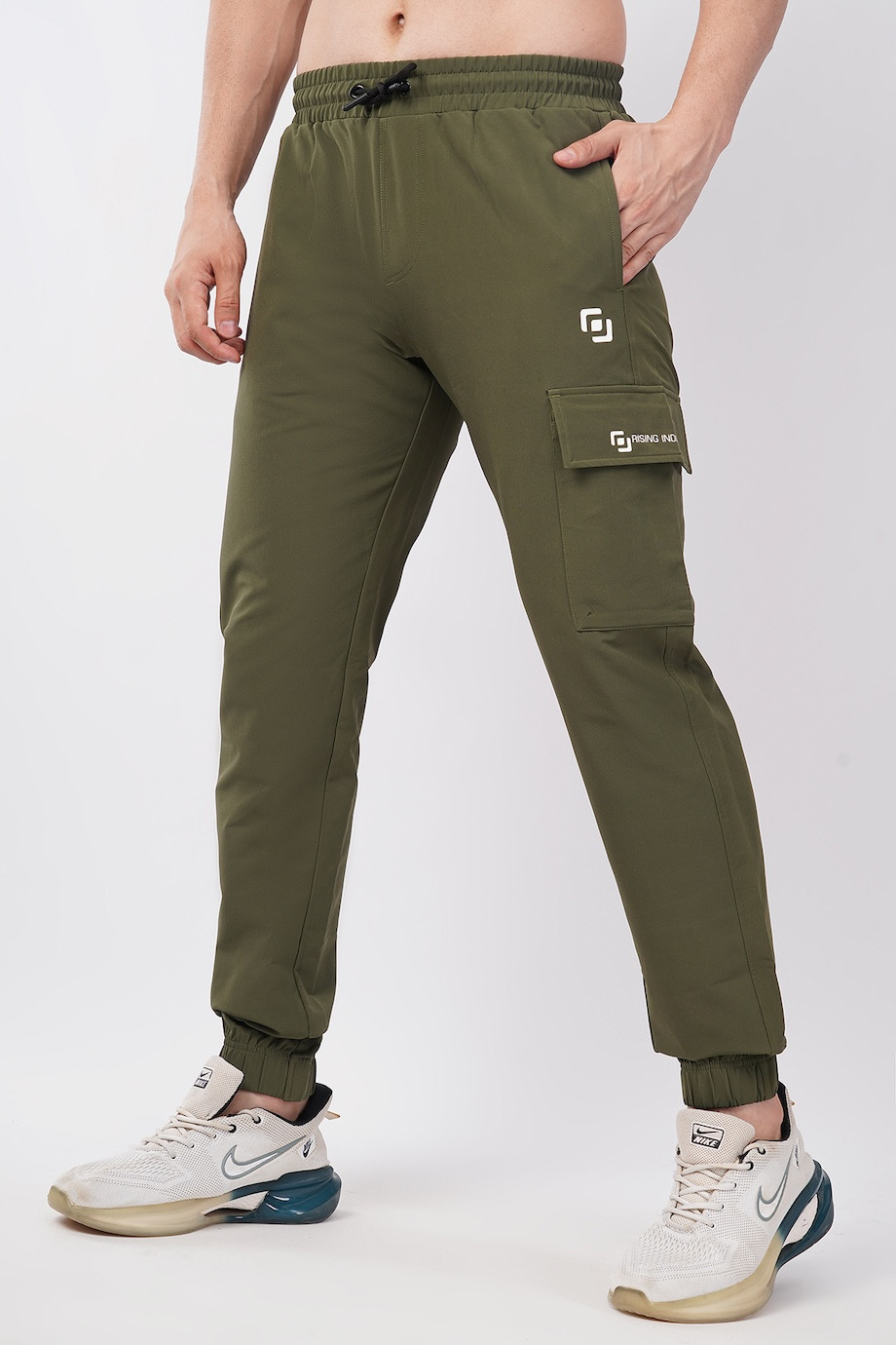 Mens Regular Wear | Flik Fit | Elastic Cuffs | Track Pants | Cargo Pants | Jogger | Comfortable | Men & Boys | Mehndi