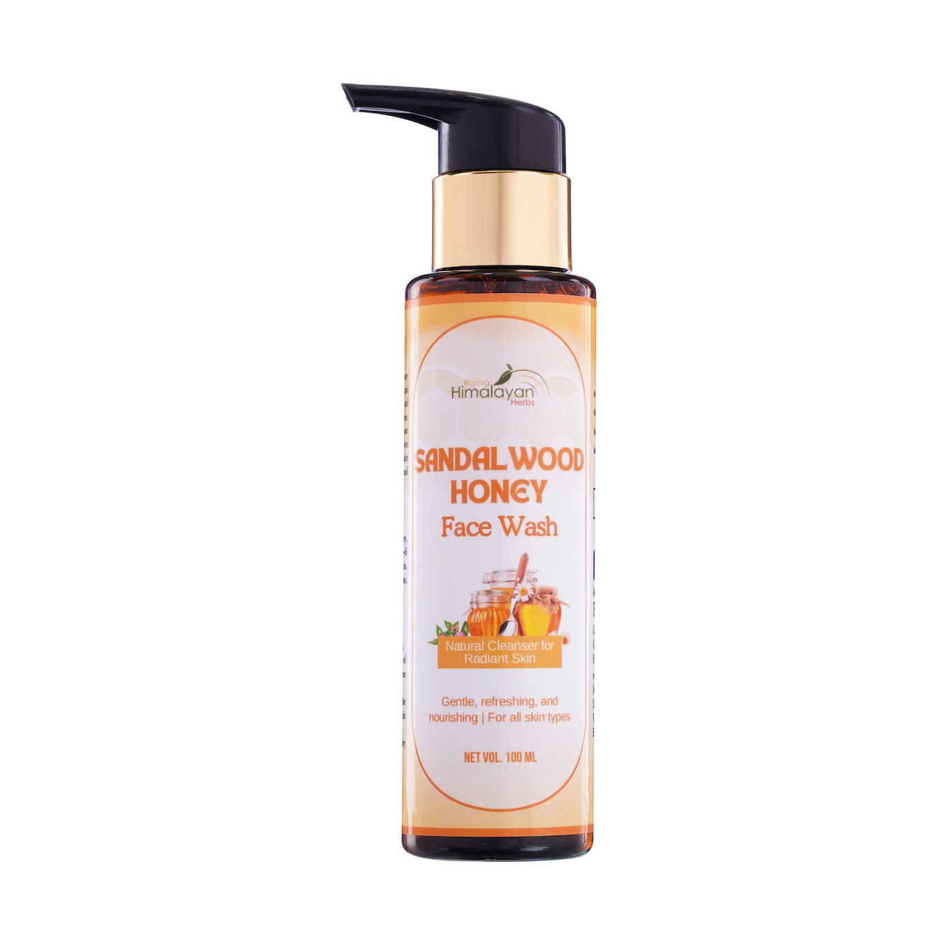 Sandalwood & Honey Face Wash For Men & Women | Brightening, Acne-Fighting, & Skin Reviving Formula with Sandalwood & Honey Pack Of 100ml