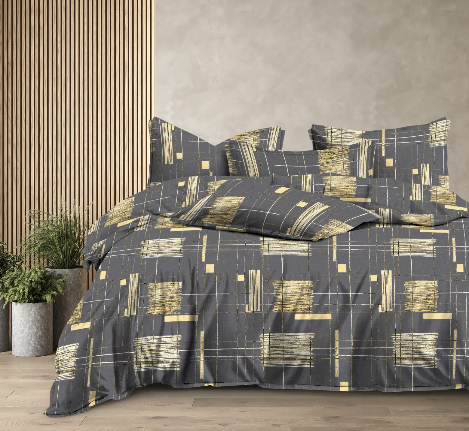 Lysha Glace Cotton Bedsheet with Pillow Cover Set | Glace Cotton Fabric