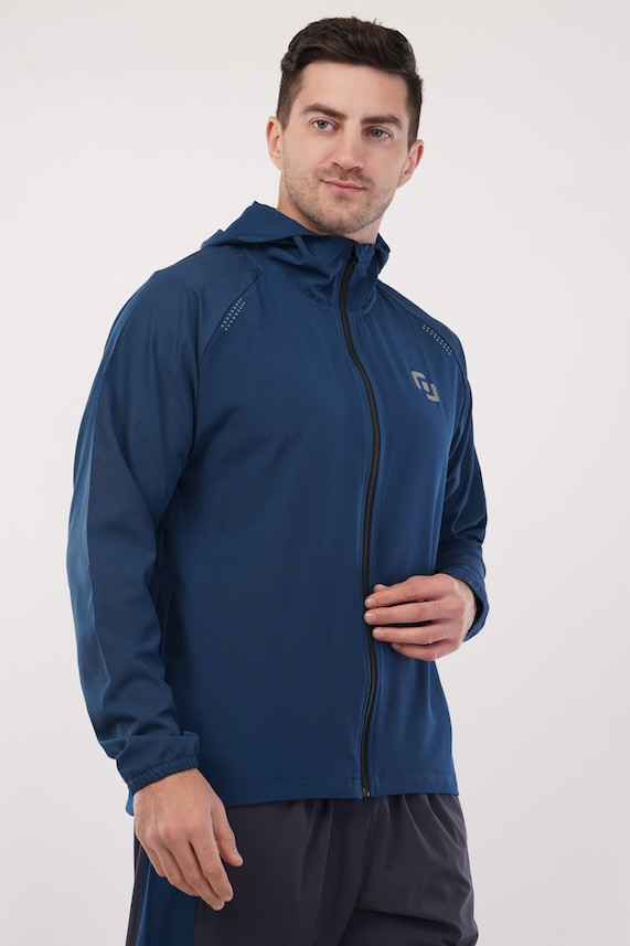 Run Fit AOP Woven Ultra Fit FLIK Cell Jacket | Upper with Hoodie | Advance Look | Combo for Men & Boy | Regular Fit | Sports, Gym, Running Jacket | Airforce