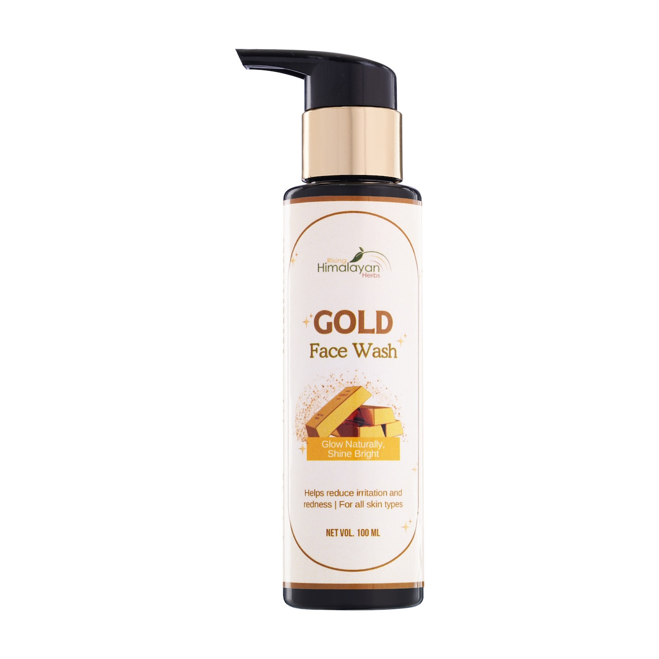 Gold Face Wash For Men & Women | Brightening, Acne-Fighting, & Skin Reviving Formula with Gold Dust | Pack Of 100ml