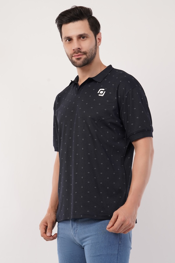 Men's Classic Polo Print T-Shirt | Half Sleeve Polo T-Shirt For Daily Use Casual Wear
