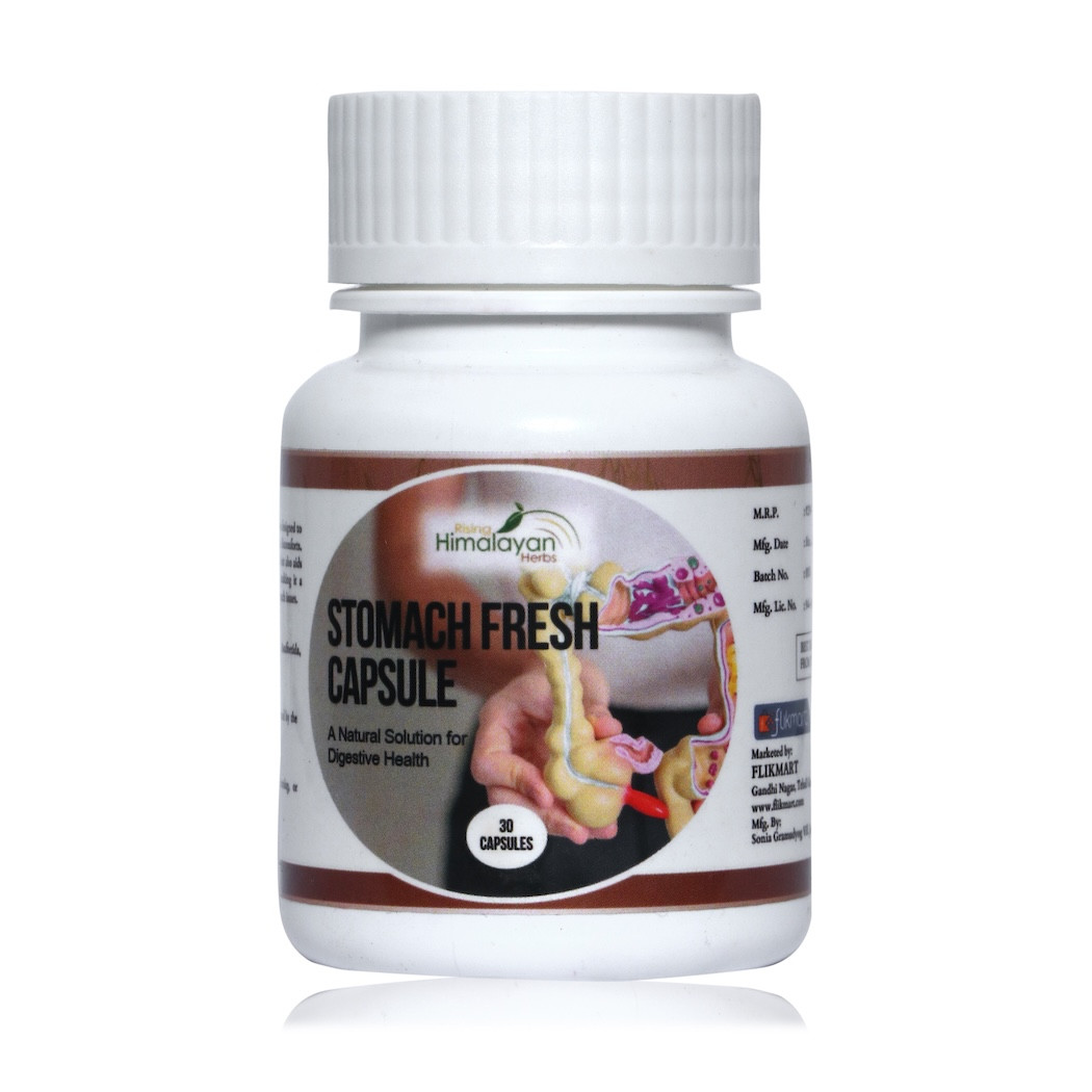 Stomach Fresh Capsule | Natural & Herbal Capsules For Better Digestive Function & Healthy Gut | Stomach Cleanser, Natural Colon Detox | Helps In Digestion & Relieves Constipation | Natural Remedy for
